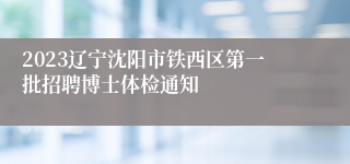 2023辽宁沈阳市铁西区第一批招聘博士体检通知