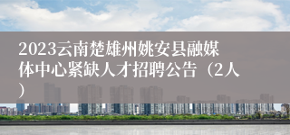 2023云南楚雄州姚安县融媒体中心紧缺人才招聘公告（2人）