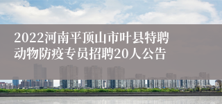 2022河南平顶山市叶县特聘动物防疫专员招聘20人公告