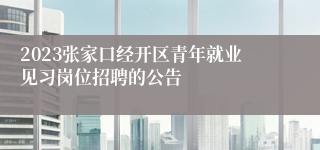 2023张家口经开区青年就业见习岗位招聘的公告