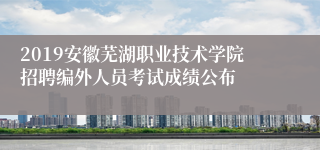 2019安徽芜湖职业技术学院招聘编外人员考试成绩公布