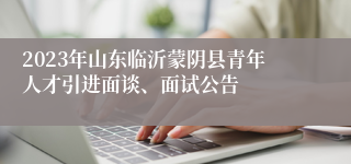 2023年山东临沂蒙阴县青年人才引进面谈、面试公告