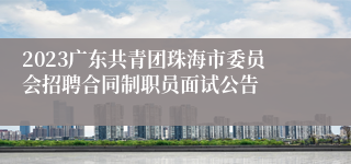 2023广东共青团珠海市委员会招聘合同制职员面试公告