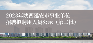 2023年陕西延安市事业单位招聘拟聘用人员公示（第二批）