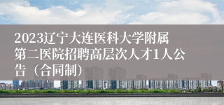 2023辽宁大连医科大学附属第二医院招聘高层次人才1人公告（合同制）