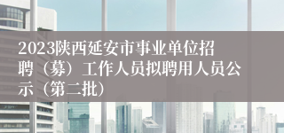 2023陕西延安市事业单位招聘（募）工作人员拟聘用人员公示（第二批）