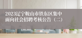 2023辽宁鞍山市铁东区集中面向社会招聘考核公告（二）