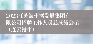 2023江苏海州湾发展集团有限公司招聘工作人员总成绩公示（连云港市）