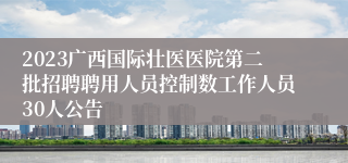 2023广西国际壮医医院第二批招聘聘用人员控制数工作人员30人公告