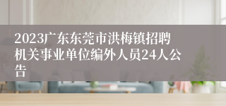 2023广东东莞市洪梅镇招聘机关事业单位编外人员24人公告