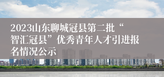 2023山东聊城冠县第二批“智汇冠县”优秀青年人才引进报名情况公示