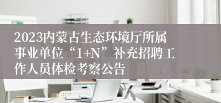 2023内蒙古生态环境厅所属事业单位“1+N”补充招聘工作人员体检考察公告