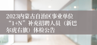 2023内蒙古自治区事业单位“1+N”补充招聘人员（新巴尔虎右旗）体检公告