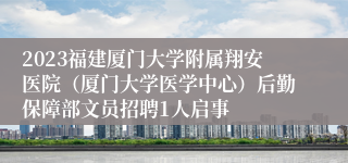 2023福建厦门大学附属翔安医院（厦门大学医学中心）后勤保障部文员招聘1人启事