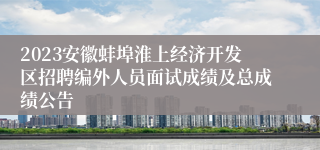 2023安徽蚌埠淮上经济开发区招聘编外人员面试成绩及总成绩公告