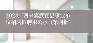 2023广西来宾武宣县事业单位招聘拟聘用公示（第四批）