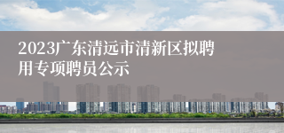 2023广东清远市清新区拟聘用专项聘员公示