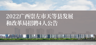 2022广西崇左市天等县发展和改革局招聘4人公告