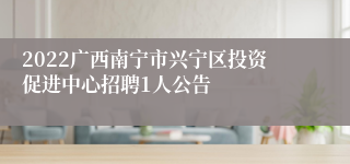 2022广西南宁市兴宁区投资促进中心招聘1人公告