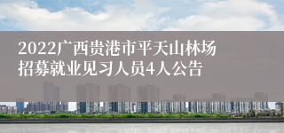 2022广西贵港市平天山林场招募就业见习人员4人公告