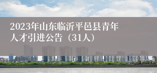 2023年山东临沂平邑县青年人才引进公告（31人）