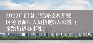 2022广西南宁经济技术开发区劳务派遣人员招聘3人公告（金凯街道办事处）