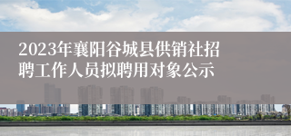 2023年襄阳谷城县供销社招聘工作人员拟聘用对象公示