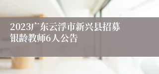 2023广东云浮市新兴县招募银龄教师6人公告