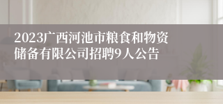 2023广西河池市粮食和物资储备有限公司招聘9人公告