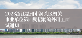 2023浙江温州市洞头区机关事业单位第四期招聘编外用工面试通知