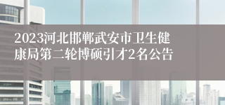 2023河北邯郸武安市卫生健康局第二轮博硕引才2名公告