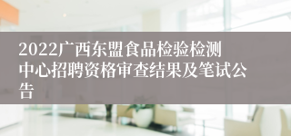 2022广西东盟食品检验检测中心招聘资格审查结果及笔试公告