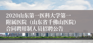 2020山东第一医科大学第一附属医院（山东省千佛山医院）合同聘用制人员招聘公告