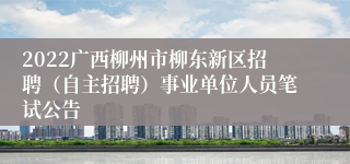 2022广西柳州市柳东新区招聘（自主招聘）事业单位人员笔试公告