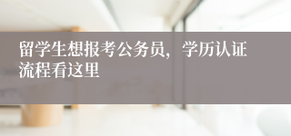 留学生想报考公务员，学历认证流程看这里