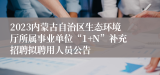 2023内蒙古自治区生态环境厅所属事业单位“1+N”补充招聘拟聘用人员公告