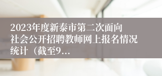 2023年度新泰市第二次面向社会公开招聘教师网上报名情况统计（截至9...