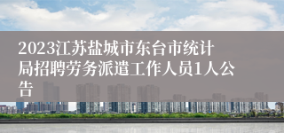 2023江苏盐城市东台市统计局招聘劳务派遣工作人员1人公告