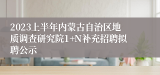 2023上半年内蒙古自治区地质调查研究院1+N补充招聘拟聘公示