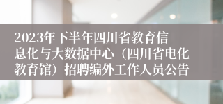 2023年下半年四川省教育信息化与大数据中心（四川省电化教育馆）招聘编外工作人员公告