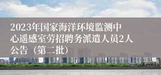 2023年国家海洋环境监测中心遥感室劳招聘务派遣人员2人公告（第二批）