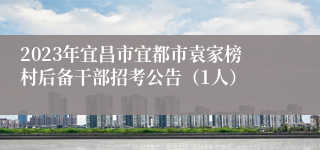 2023年宜昌市宜都市袁家榜村后备干部招考公告（1人）