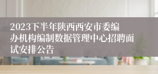 2023下半年陕西西安市委编办机构编制数据管理中心招聘面试安排公告