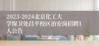 2023-2024北京化工大学保卫处昌平校区治安岗招聘1人公告