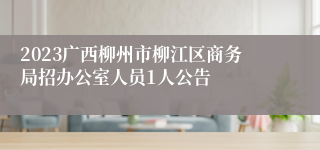 2023广西柳州市柳江区商务局招办公室人员1人公告