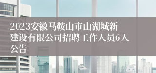 2023安徽马鞍山市山湖城新建设有限公司招聘工作人员6人公告