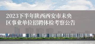 2023下半年陕西西安市未央区事业单位招聘体检考察公告