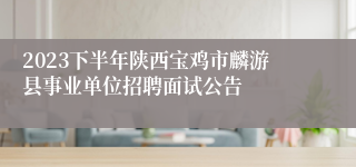 2023下半年陕西宝鸡市麟游县事业单位招聘面试公告