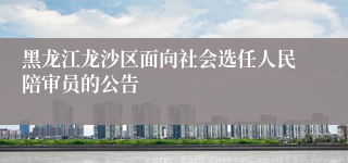 黑龙江龙沙区面向社会选任人民陪审员的公告