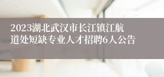 2023湖北武汉市长江镇江航道处短缺专业人才招聘6人公告